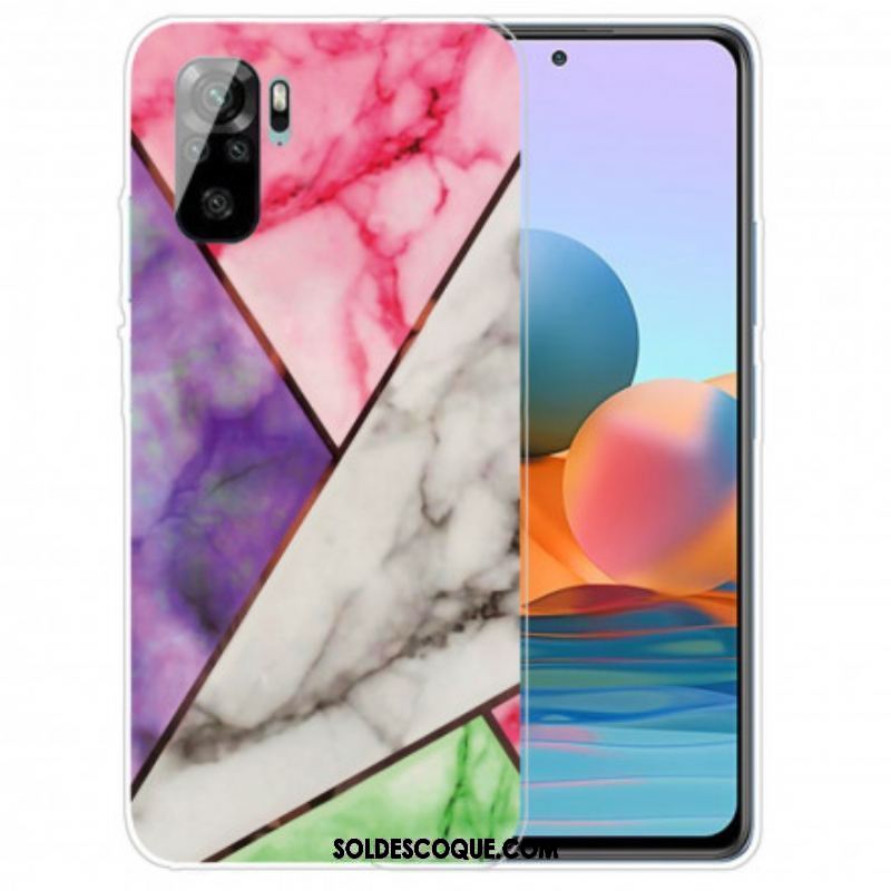 Coque Xiaomi Redmi Note 10/10S/Poco M5s Marbre Géométrie Intense