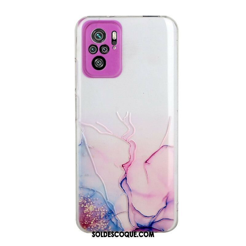 Coque Xiaomi Redmi Note 10/10S/Poco M5s Silicone Effet Marbré