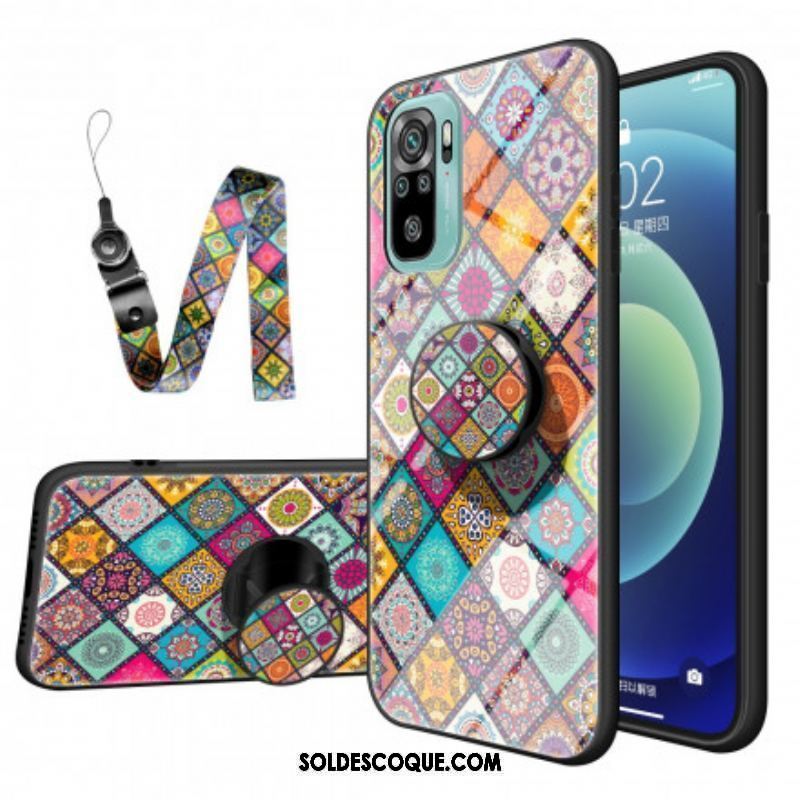 Coque Xiaomi Redmi Note 10/10S/Poco M5s Support Magnétique Patchwork