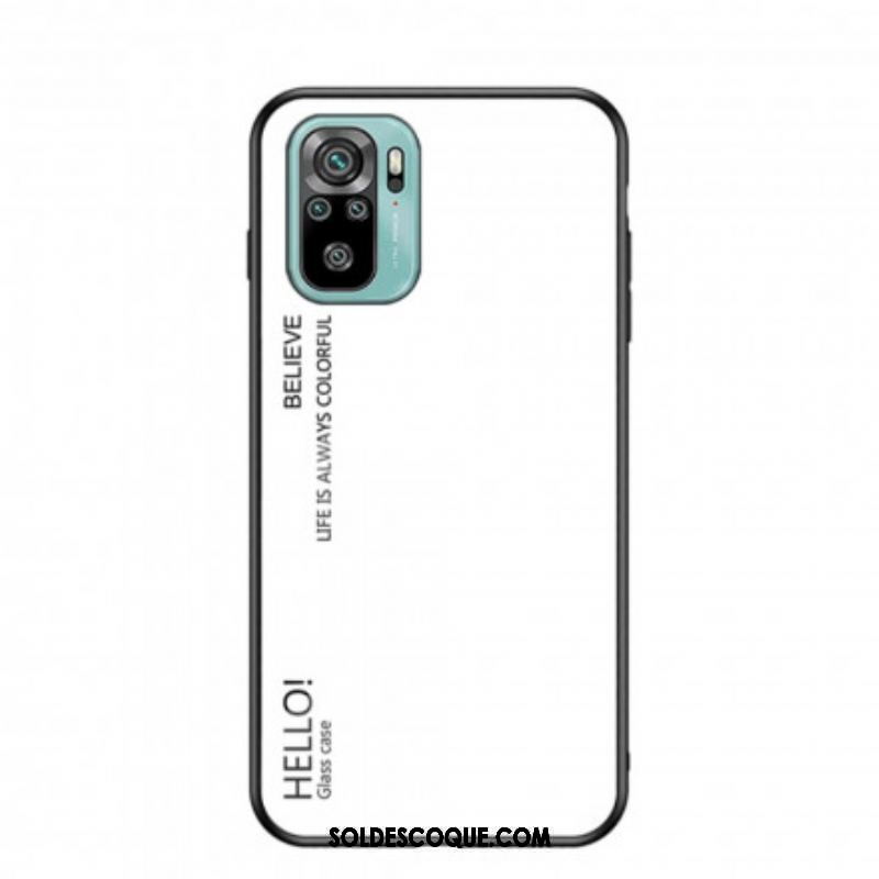 Coque Xiaomi Redmi Note 10/10S/Poco M5s Verre Trempé Hello