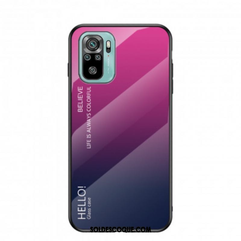 Coque Xiaomi Redmi Note 10/10S/Poco M5s Verre Trempé Hello