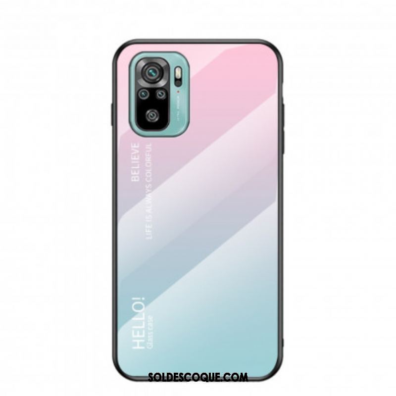 Coque Xiaomi Redmi Note 10/10S/Poco M5s Verre Trempé Hello