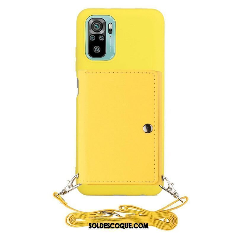 Coque Xiaomi Redmi Note 10/10S/Poco M5s à Bandoulière Porte-cartes