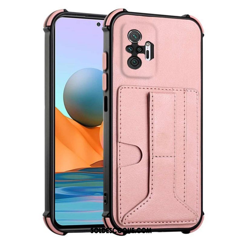 Coque Xiaomi Redmi Note 10 Pro Effet Cuir Avec Porte Cartes et Sangle