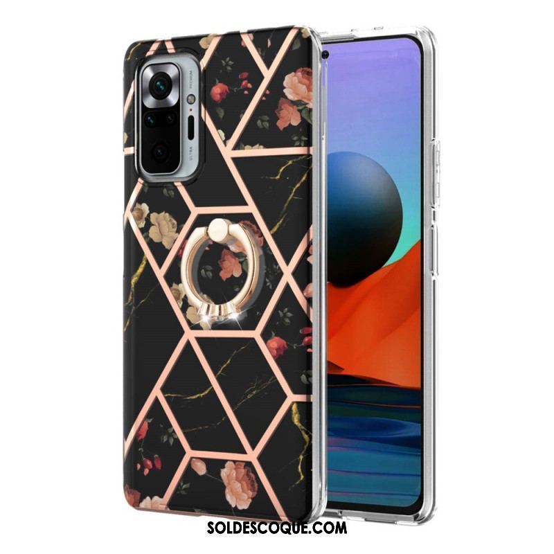 Coque Xiaomi Redmi Note 10 Pro Fleurs Anneau-Support