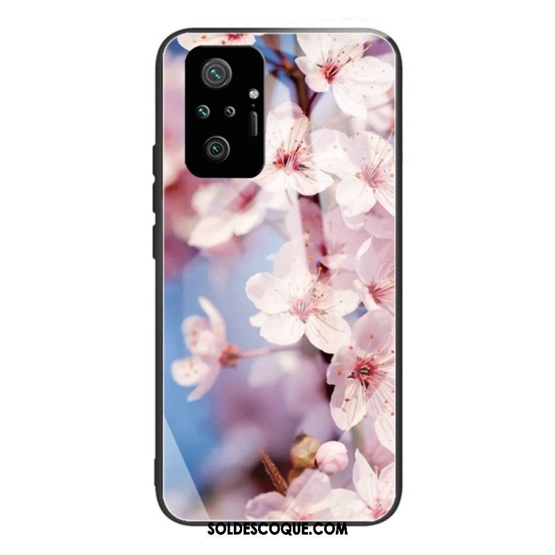 Coque Xiaomi Redmi Note 10 Pro Verre Trempé Fleurs Réalistes