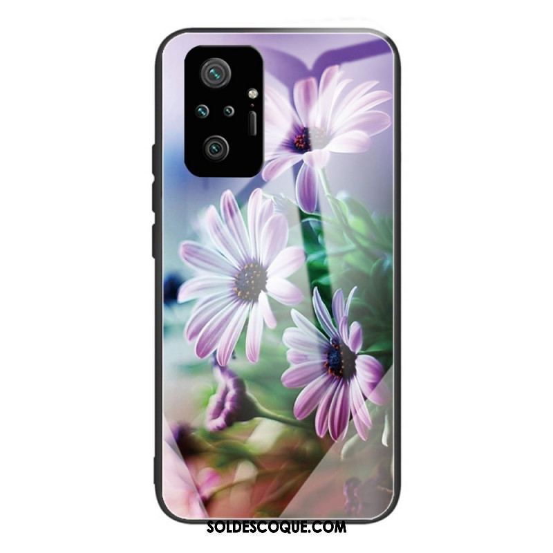 Coque Xiaomi Redmi Note 10 Pro Verre Trempé Fleurs Réalistes