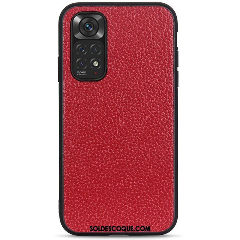 Coque Xiaomi Redmi Note 11 / 11s Cuir Litchi Véritable