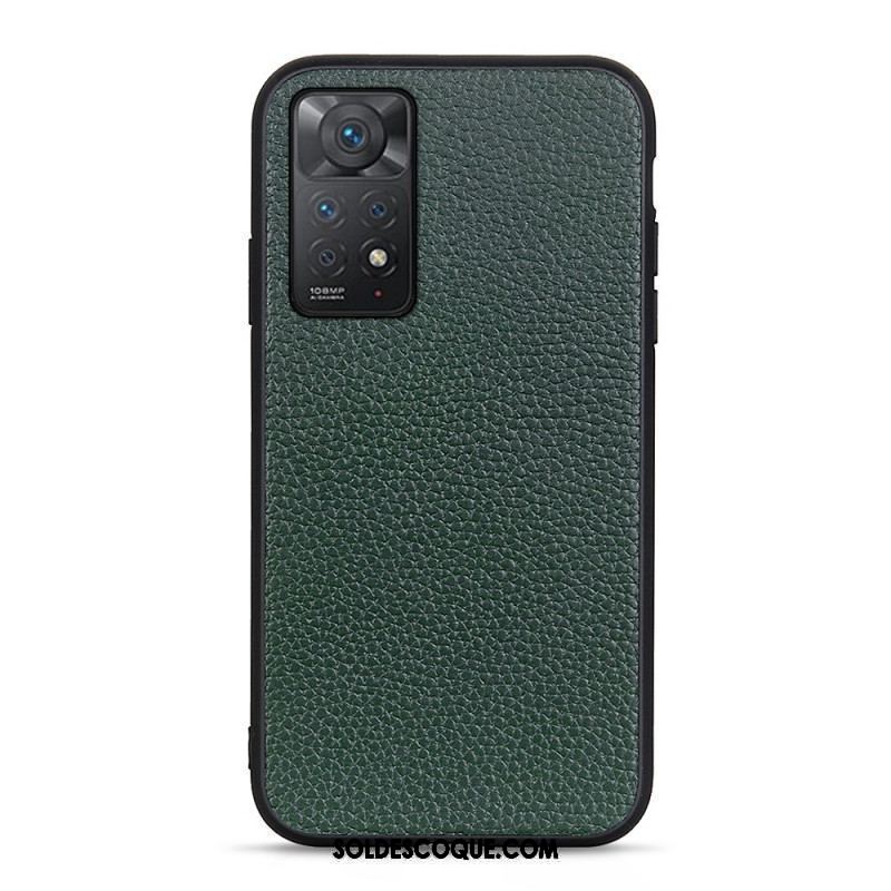 Coque Xiaomi Redmi Note 11 Pro / Note 11 Pro 5G Véritable Cuir Litchi