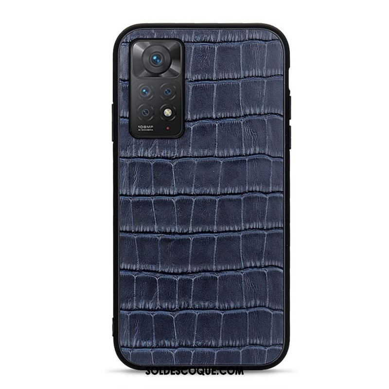 Coque Xiaomi Redmi Note 11 Pro / Note 11 Pro 5G Véritable Cuir Texture Crocodile