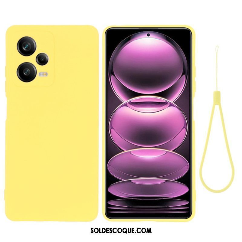 Coque Xiaomi Redmi Note 12 Pro Silicone Liquide avec Lanière