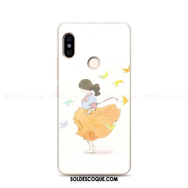 Coque Xiaomi Redmi Note 5 Blanc Petit Gaufrage Téléphone Portable Fluide Doux Housse En Vente