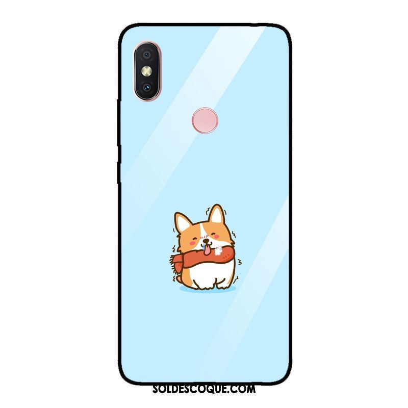 Coque Xiaomi Redmi Note 5 Bleu Drôle Miroir Chiens Rouge Soldes