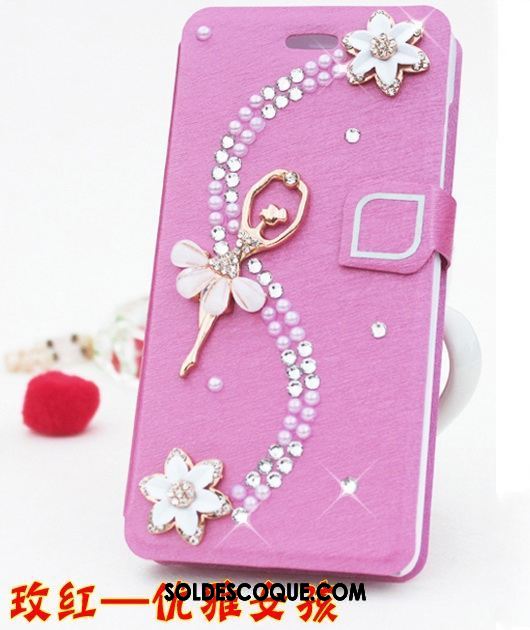 Coque Xiaomi Redmi Note 5 Clamshell Rouge Téléphone Portable Protection Strass Pas Cher