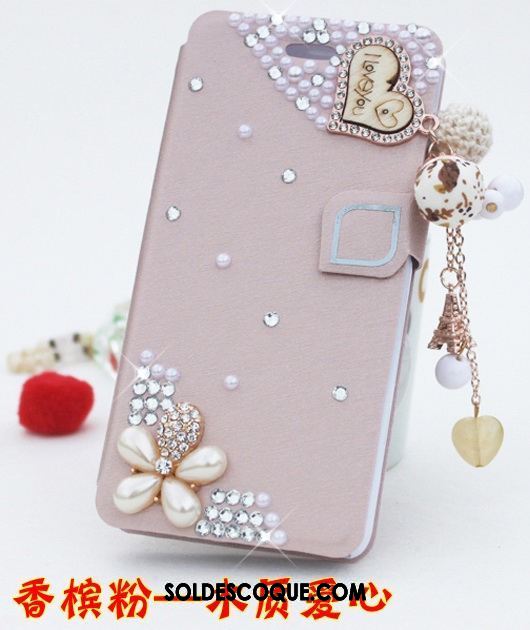 Coque Xiaomi Redmi Note 5 Clamshell Rouge Téléphone Portable Protection Strass Pas Cher
