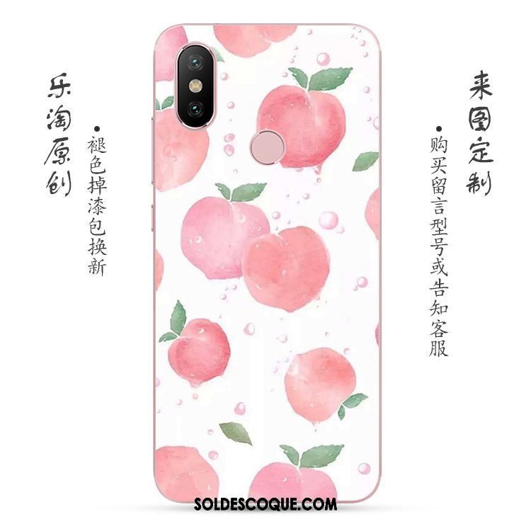 Coque Xiaomi Redmi Note 5 Fluide Doux Rose Frais Rouge Petit Pas Cher