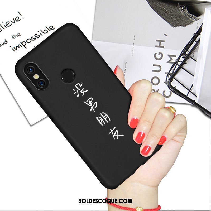 Coque Xiaomi Redmi Note 5 Noir Silicone Créatif Délavé En Daim Marque De Tendance Soldes