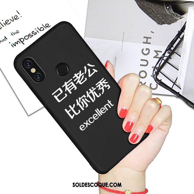 Coque Xiaomi Redmi Note 5 Noir Silicone Créatif Délavé En Daim Marque De Tendance Soldes