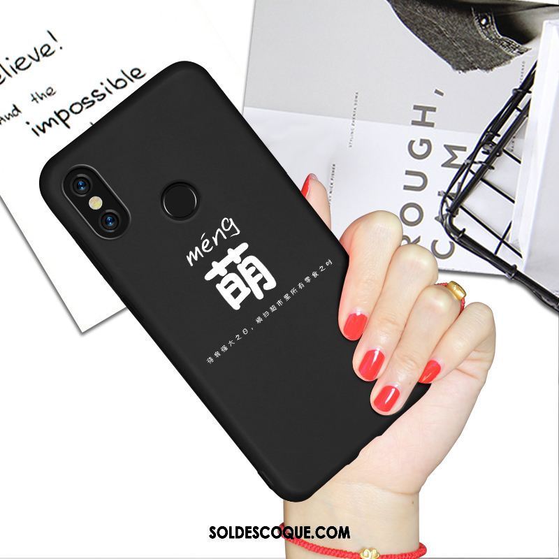 Coque Xiaomi Redmi Note 5 Noir Silicone Créatif Délavé En Daim Marque De Tendance Soldes