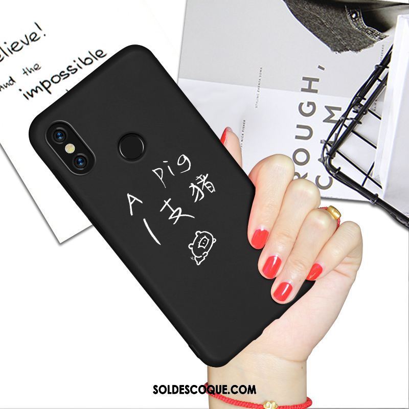 Coque Xiaomi Redmi Note 5 Noir Silicone Créatif Délavé En Daim Marque De Tendance Soldes