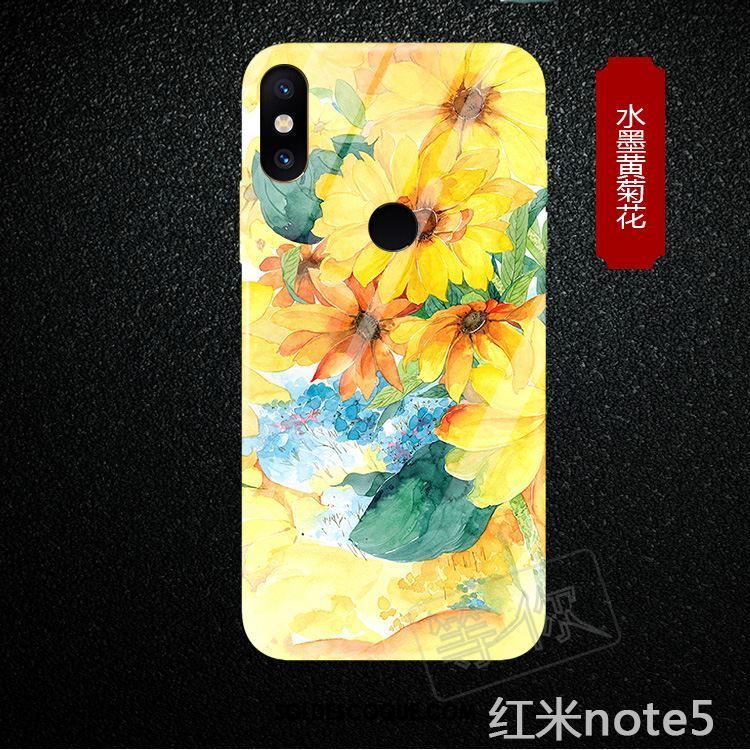 Coque Xiaomi Redmi Note 5 Protection Art Pivoine Rouge Fleur Housse En Ligne