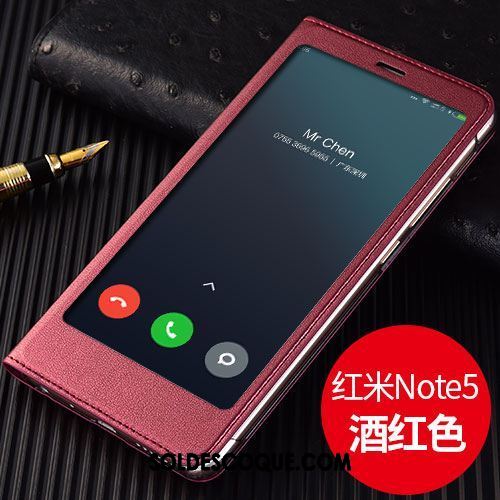 Coque Xiaomi Redmi Note 5 Rouge Incassable Protection Téléphone Portable Clamshell Housse En Vente