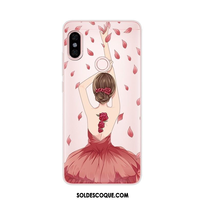 Coque Xiaomi Redmi Note 5 Rouge Rose Téléphone Portable Fluide Doux Protection Pas Cher