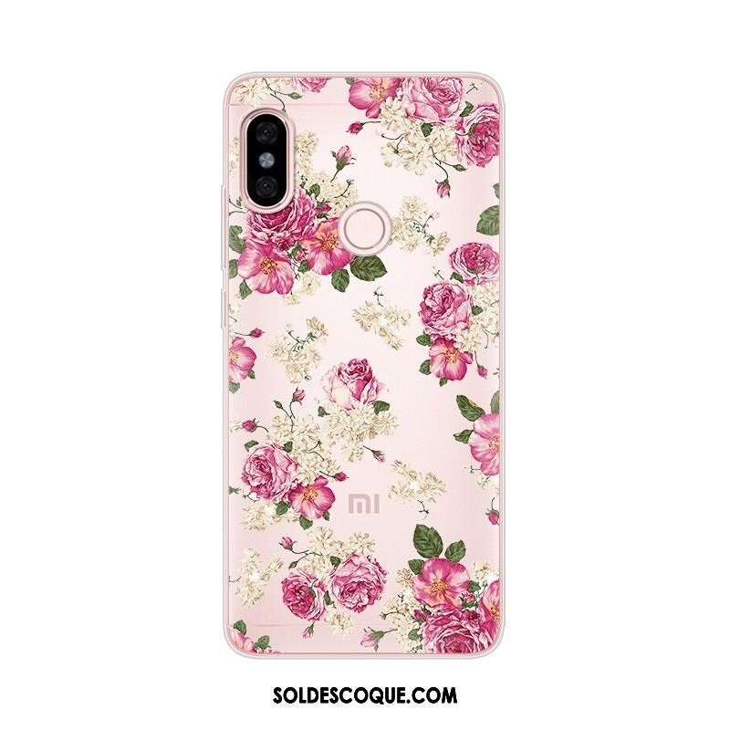 Coque Xiaomi Redmi Note 5 Rouge Rose Téléphone Portable Fluide Doux Protection Pas Cher