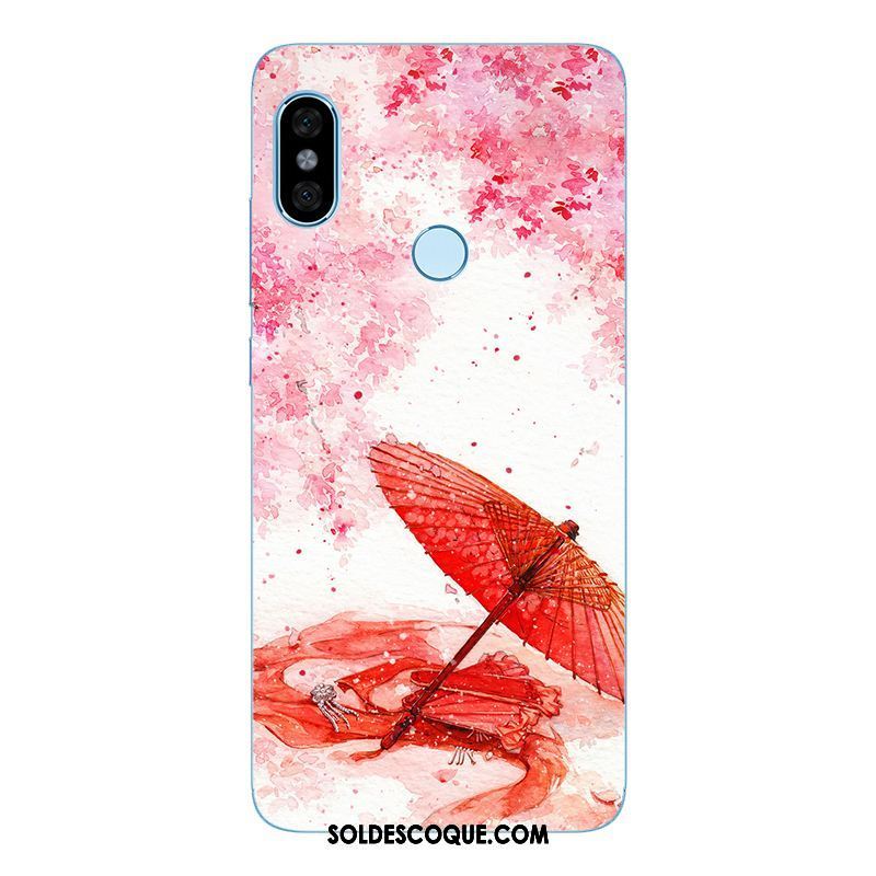 Coque Xiaomi Redmi Note 5 Silicone Étui Paysage Vent Bleu Housse En Ligne