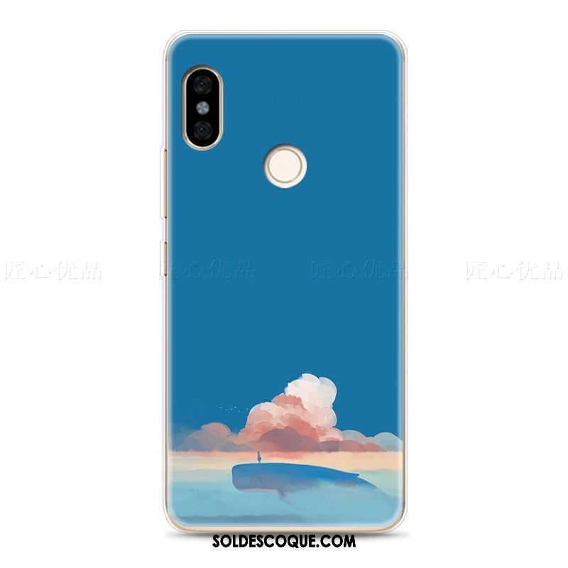 Coque Xiaomi Redmi Note 5 Téléphone Portable Art Frais Bleu Rouge En Vente