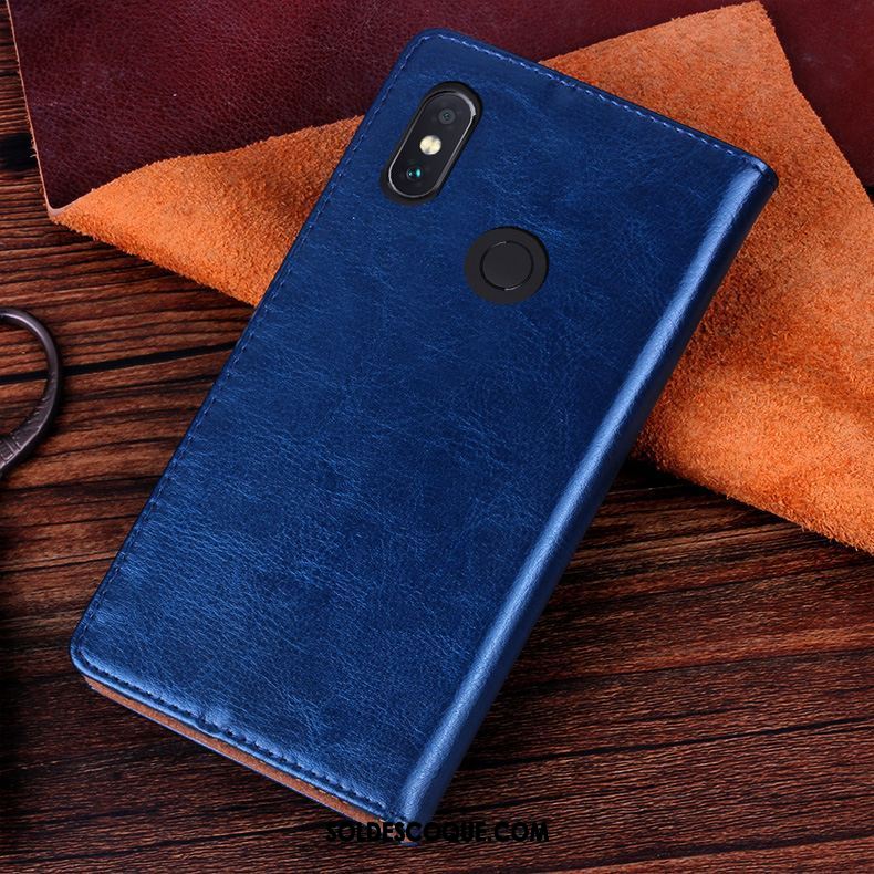 Coque Xiaomi Redmi Note 5 Étui Bleu Étui En Cuir Incassable Protection Soldes