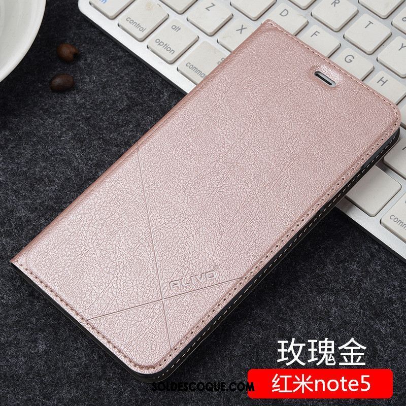 Coque Xiaomi Redmi Note 5 Étui En Cuir Clamshell Rouge Incassable Bleu En Vente