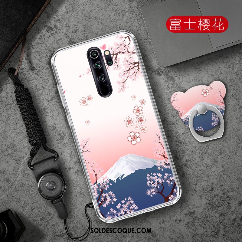 Coque Xiaomi Redmi Note 8 Pro Fluide Doux Rouge Tendance Téléphone Portable Cœur En Ligne