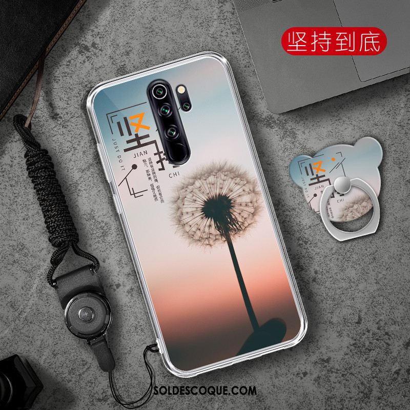 Coque Xiaomi Redmi Note 8 Pro Fluide Doux Rouge Tendance Téléphone Portable Cœur En Ligne