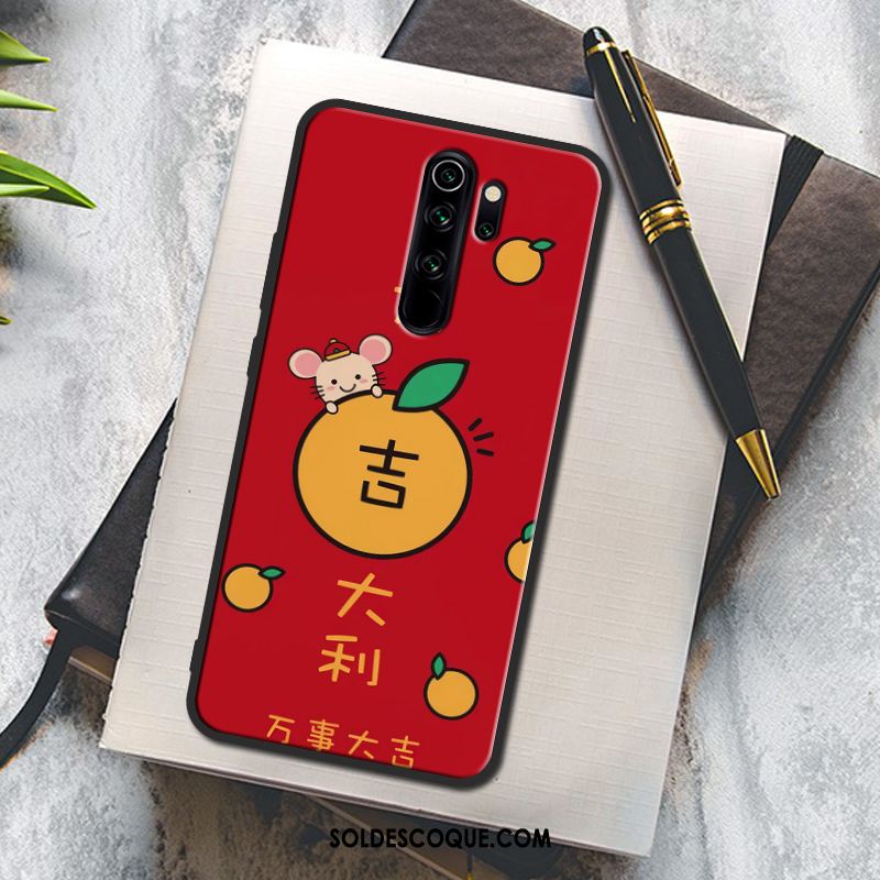 Coque Xiaomi Redmi Note 8 Pro Incassable Créatif Protection Richesse Rouge En Vente