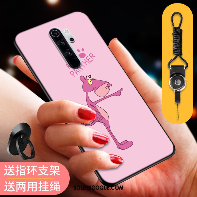 Coque Xiaomi Redmi Note 8 Pro Téléphone Portable Support Chat Incassable Rouge Housse Pas Cher