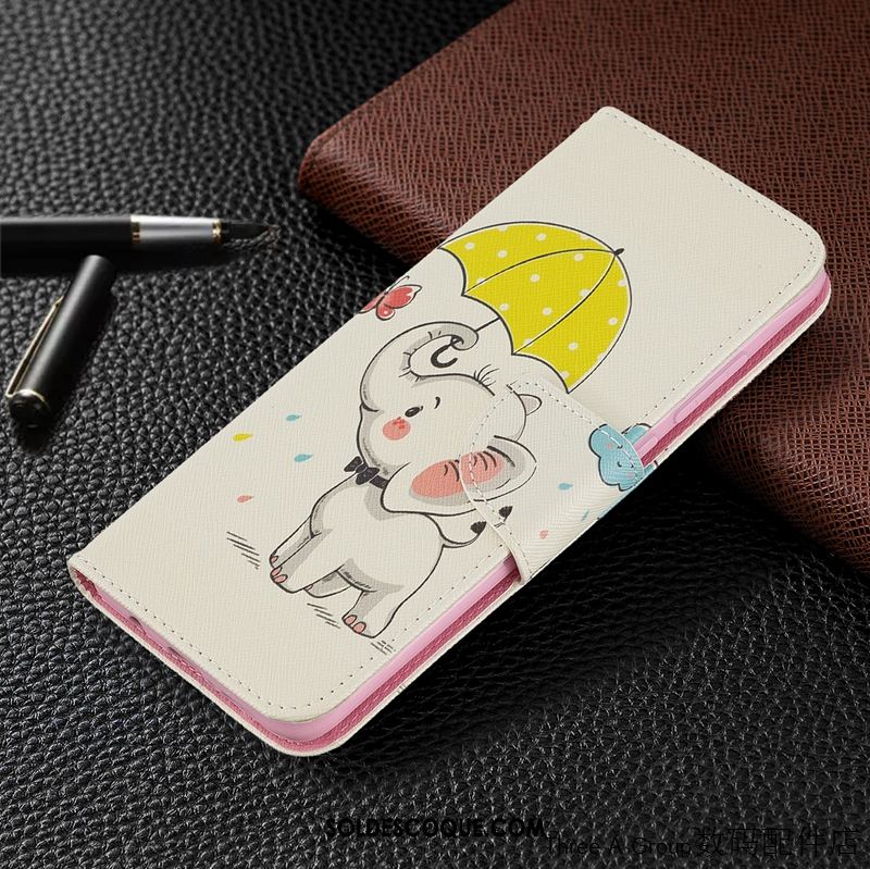 Coque Xiaomi Redmi Note 8 Pro Étui En Cuir Dessin Animé Personnalité Rouge Petit Housse En Ligne