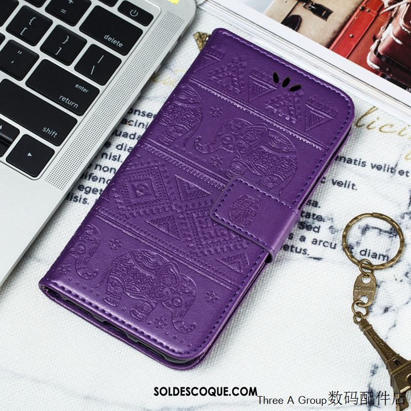 Coque Xiaomi Redmi Note 8 Pro Étui En Cuir Rouge Gaufrage Téléphone Portable Business Pas Cher
