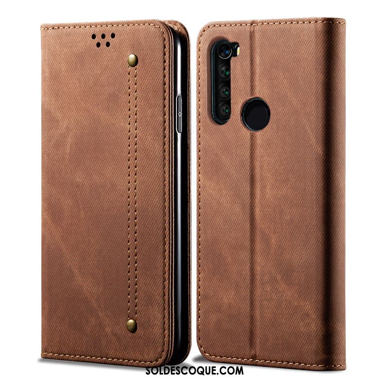 Coque Xiaomi Redmi Note 8t Incassable Cuir Véritable Étui En Cuir Téléphone Portable Mode Housse Soldes