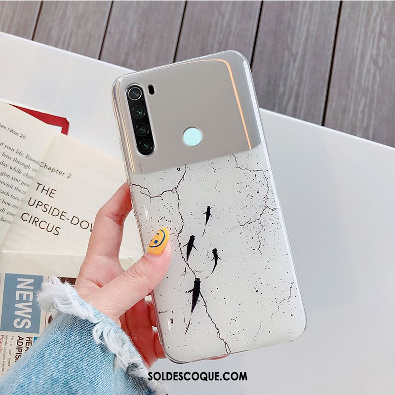 Coque Xiaomi Redmi Note 8t Rouge Étui Charmant Bordure Fluide Doux Pas Cher