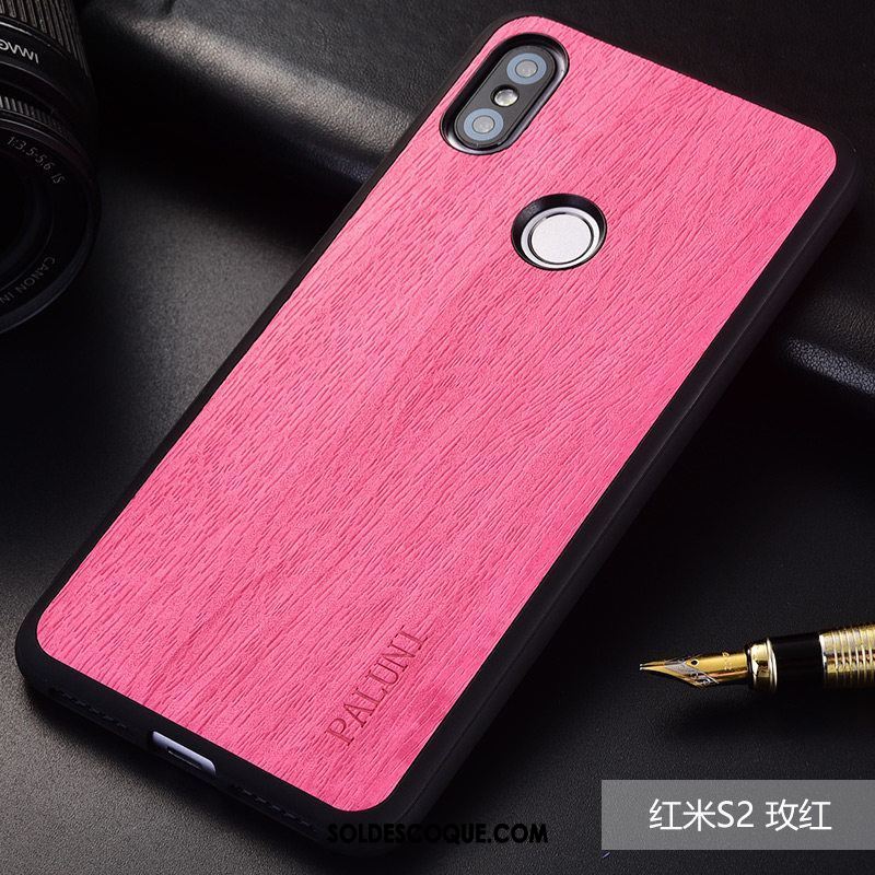 Coque Xiaomi Redmi S2 Noir Marque De Tendance Personnalité Téléphone Portable Rouge En Ligne