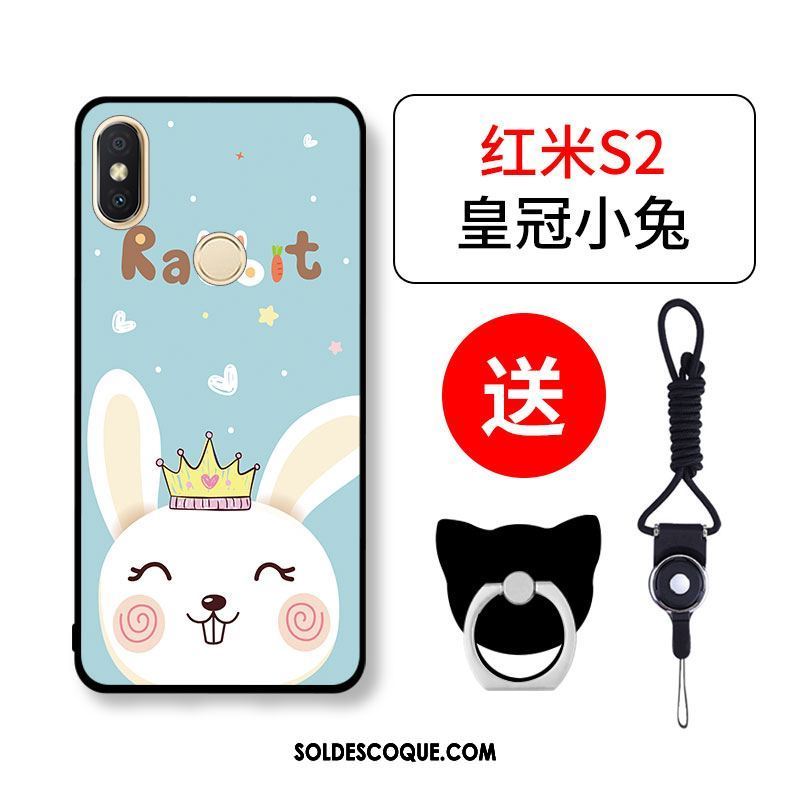 Coque Xiaomi Redmi S2 Personnalité Rouge Fluide Doux Créatif Tout Compris En Ligne