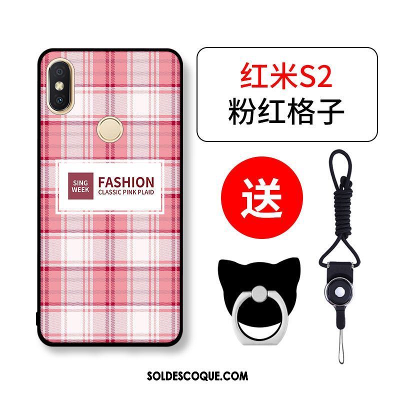 Coque Xiaomi Redmi S2 Personnalité Rouge Fluide Doux Créatif Tout Compris En Ligne