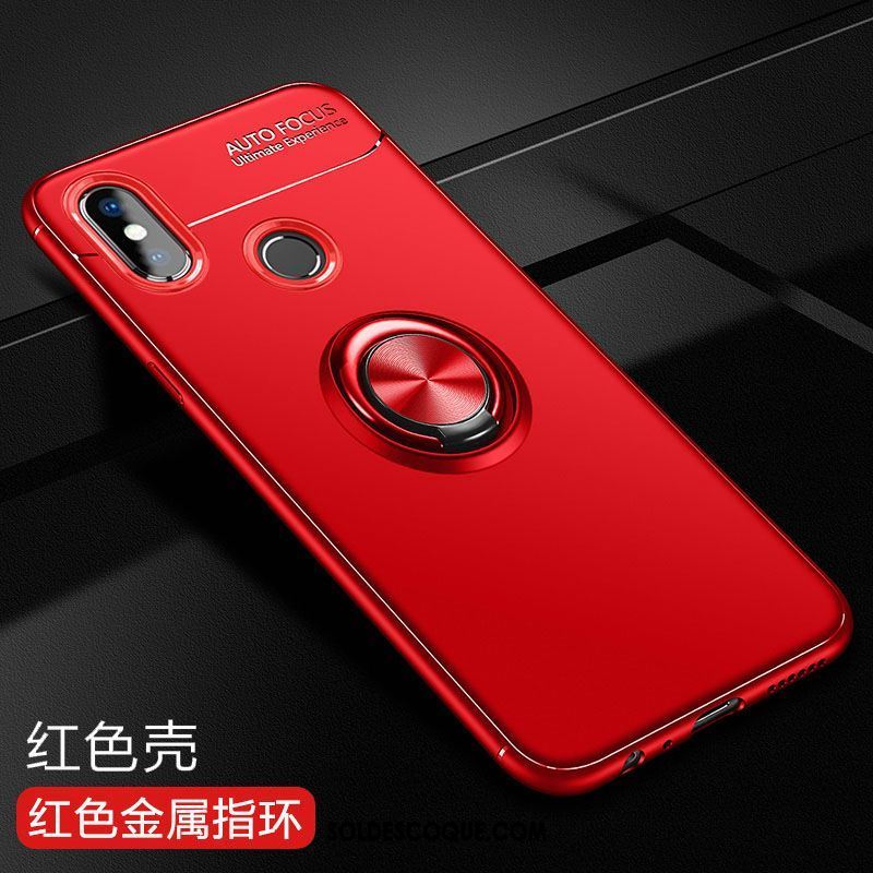 Coque Xiaomi Redmi S2 Rouge Incassable Petit Étui Noir En Vente