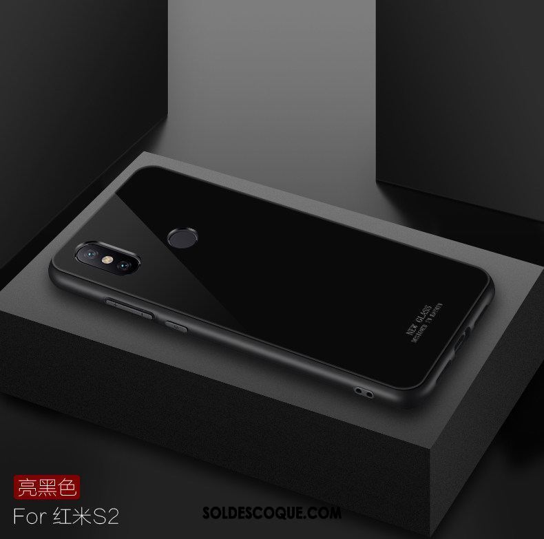 Coque Xiaomi Redmi S2 Rouge Verre Incassable Silicone Créatif Soldes