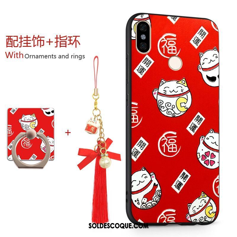 Coque Xiaomi Redmi S2 Rouge Étui Fluide Doux Richesse Silicone Soldes