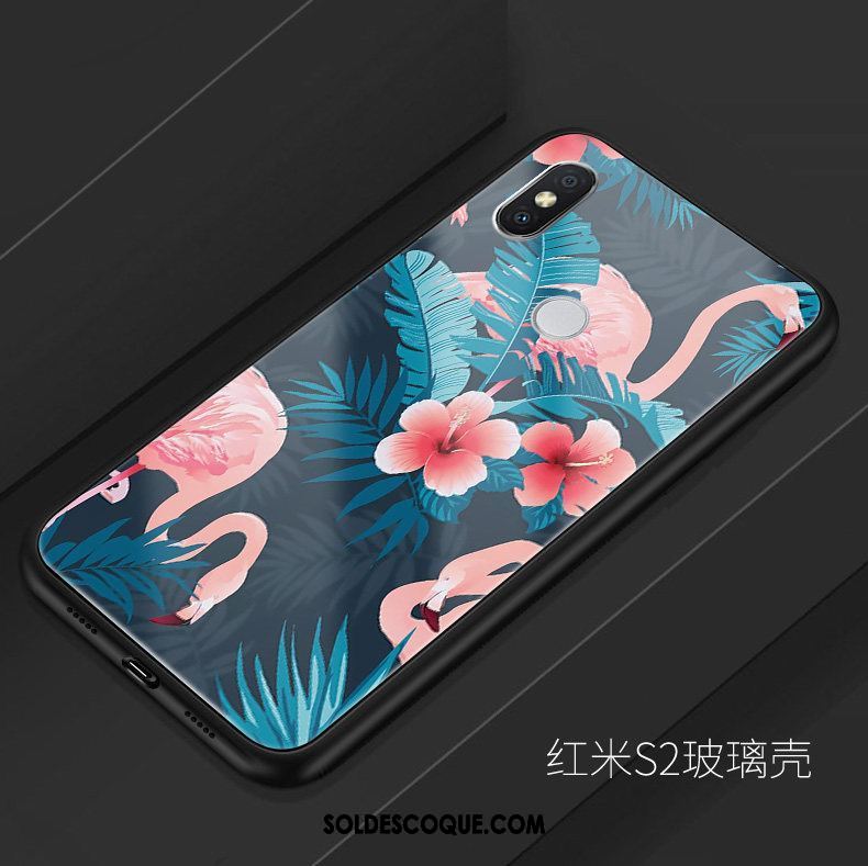 Coque Xiaomi Redmi S2 Silicone Rouge Art Verre Europe Pas Cher