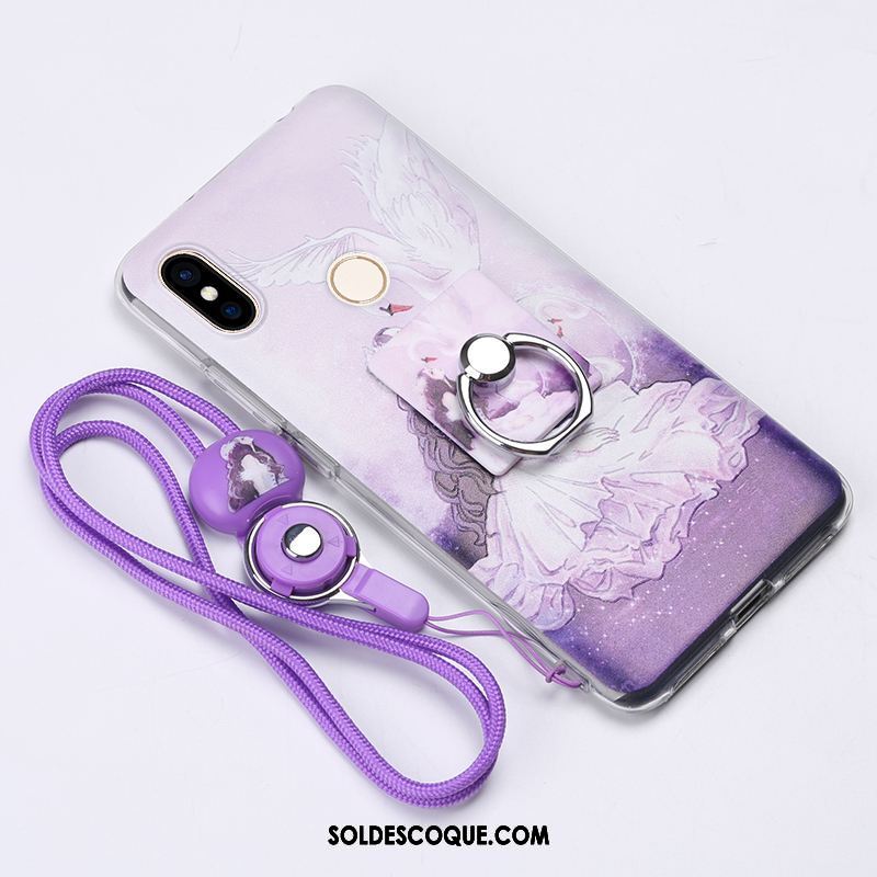 Coque Xiaomi Redmi S2 Violet Silicone Fluide Doux Rouge Protection Pas Cher