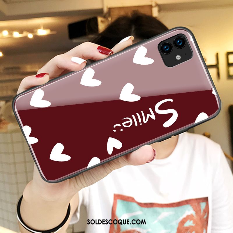 Coque iPhone 11 Amoureux Tout Compris Miroir Protection Verre Soldes