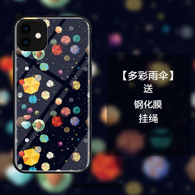 Coque iPhone 11 Charmant Étui Amoureux Verre Ornements Suspendus En Ligne